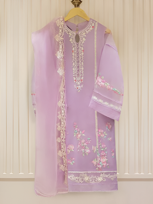 Poshak Villa 3 Piece Organza Dress PV-1024