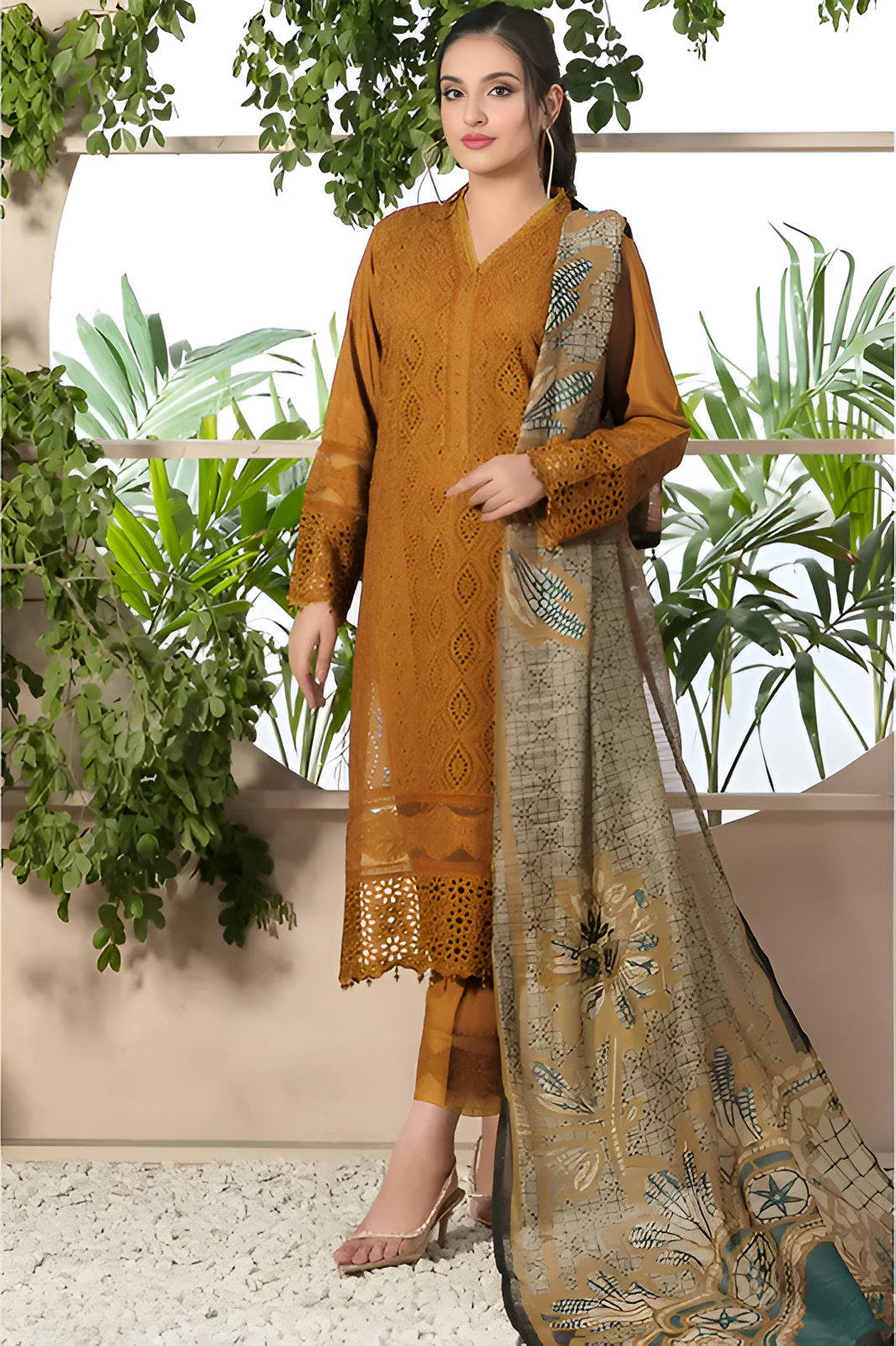 Poshak Villa 3 Piece Embroidered Lawn PV-050