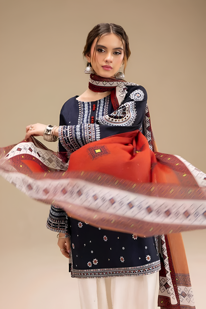 Sapphire Embroidered Lawn 3 Piece Dress PV-001