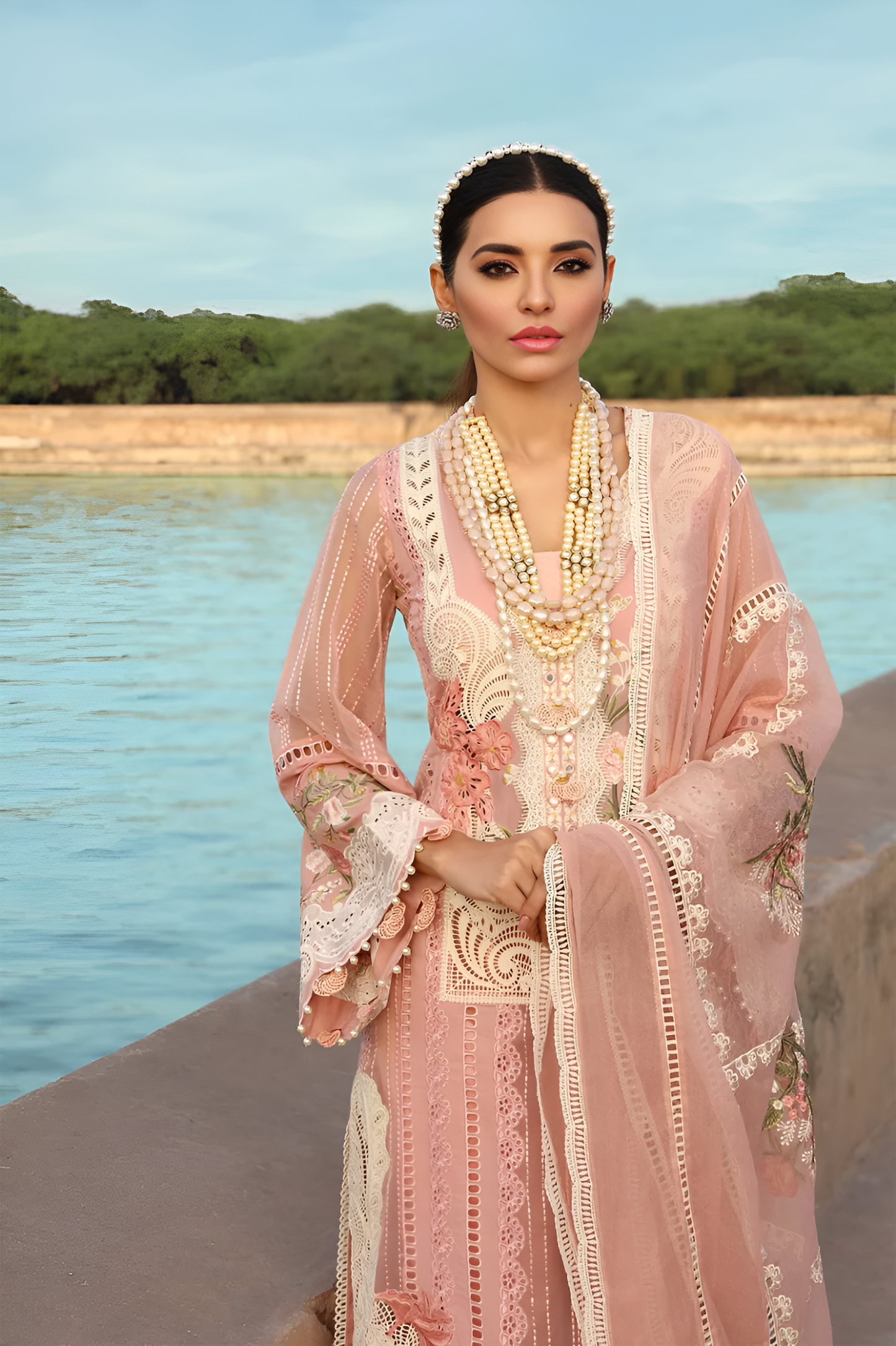 Crimson Luxury Lawn 3 Piece Embroidered PV-051
