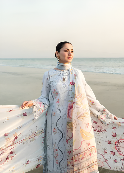 Qalamkar Chikenkari Embroidered 3 Piece Lawn PV-575