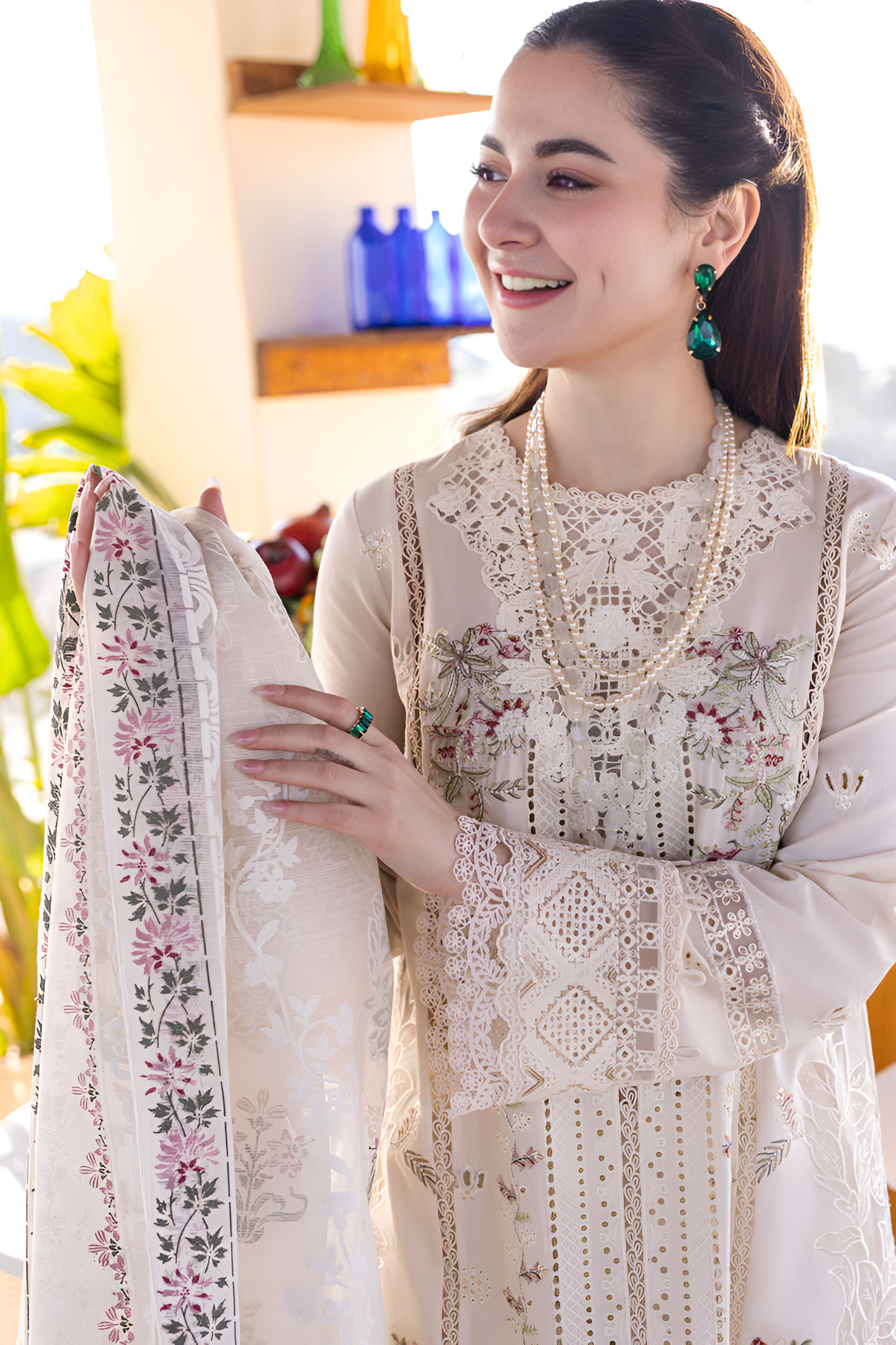 Qalamkar 3 Piece Embroidered Lawn Dress PV-075