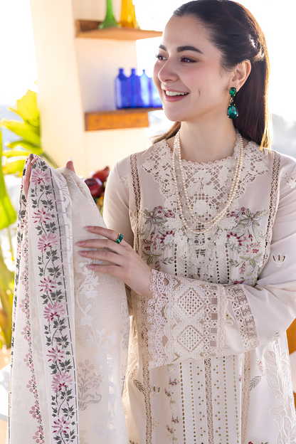 Qalamkar 3 Piece Embroidered Lawn Dress PV-075