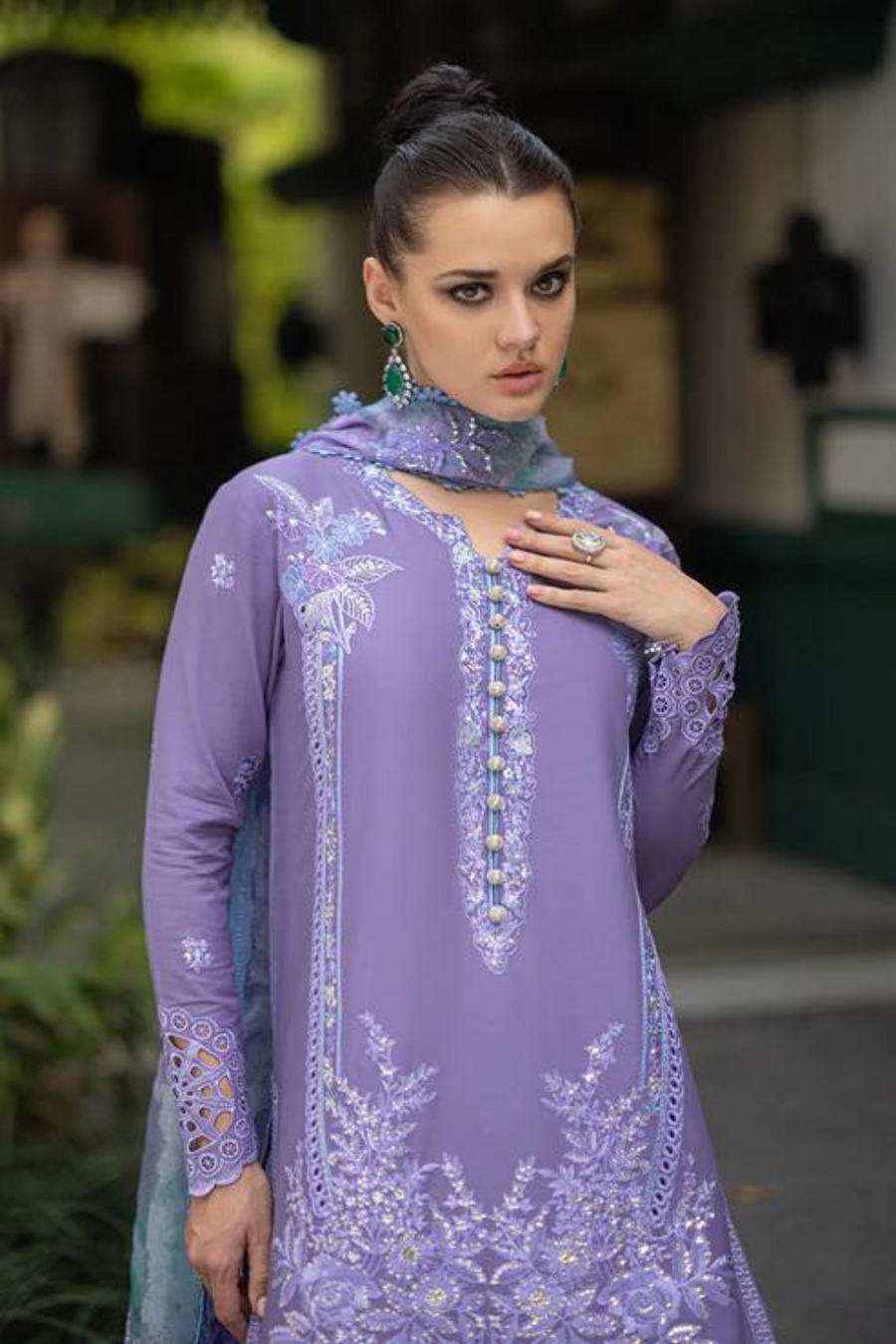 Dhanak 3-Piece Embroidered Dress D-GD 20