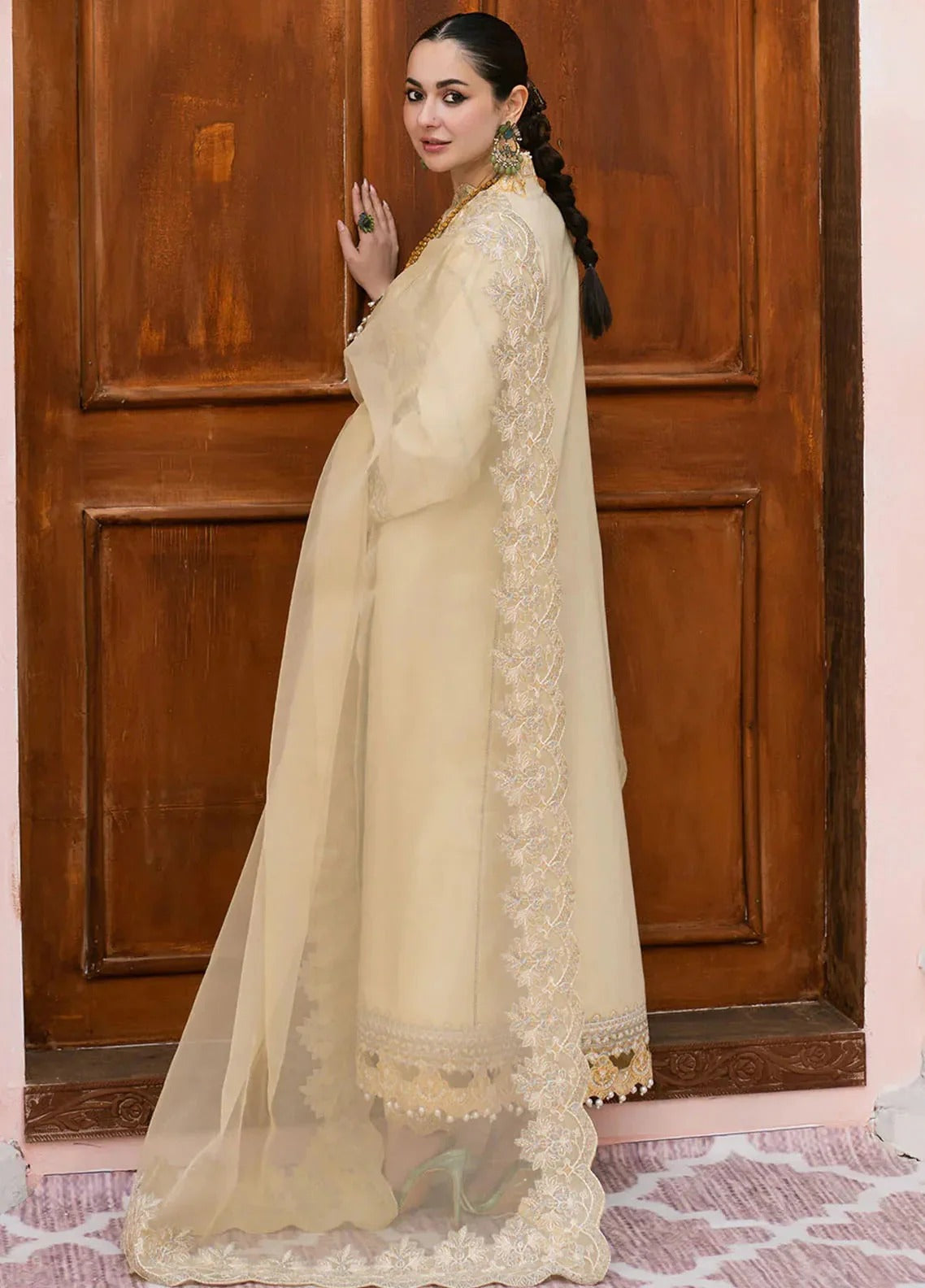 Dhanak 3-Piece Embroidered D-66 Maryam