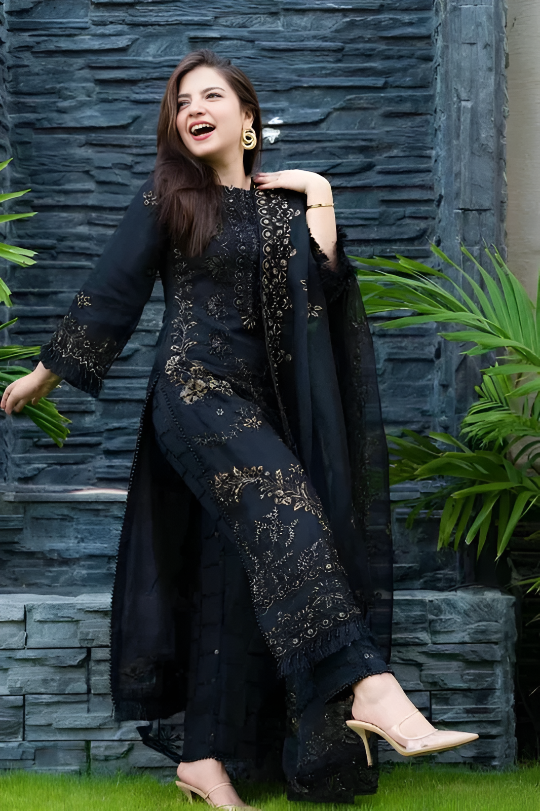 Khaadi Embroidered Lawn 3 Piece PV-084