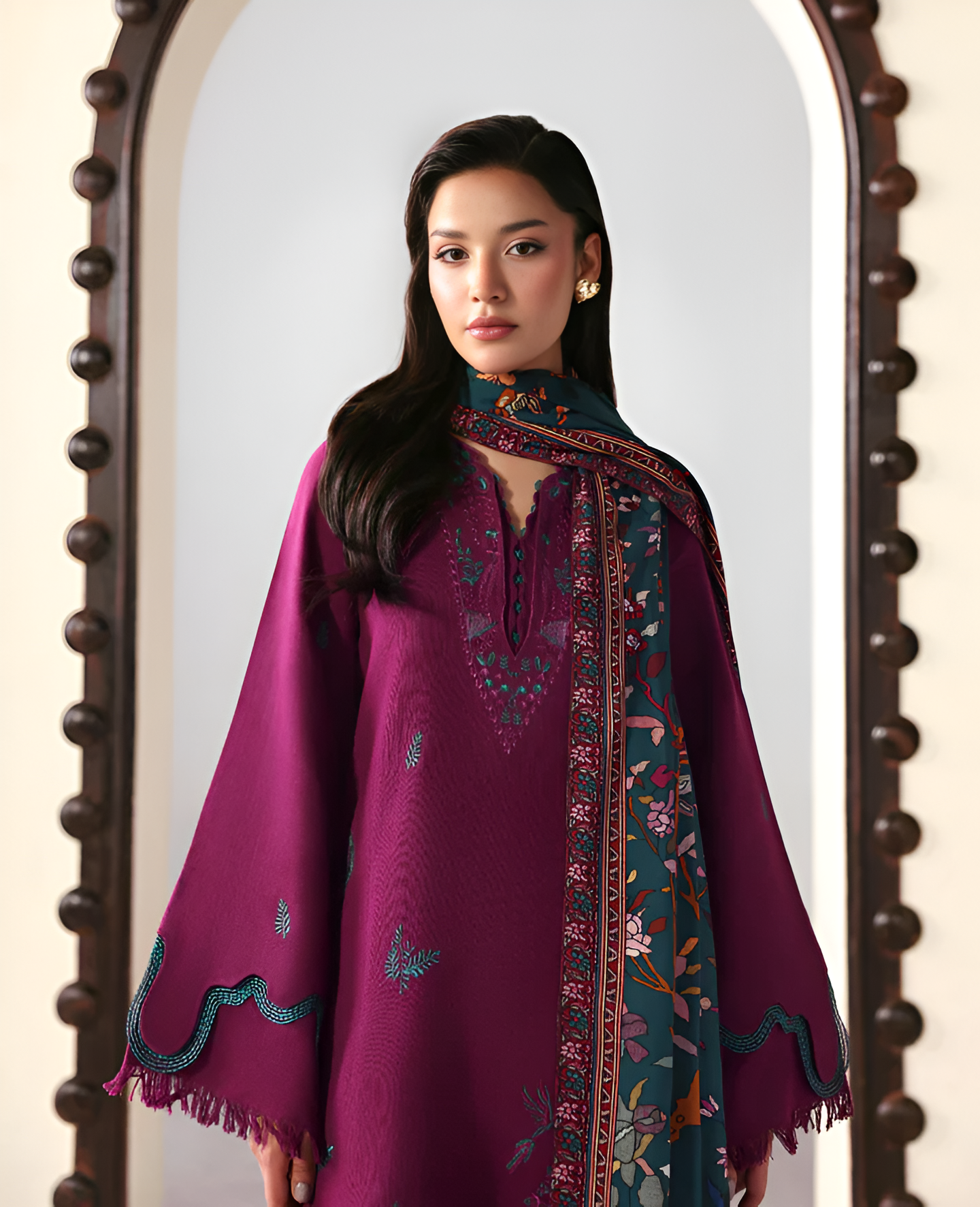 Poshak Villa Embroidered lawn 3 Piece Dress PV-3023