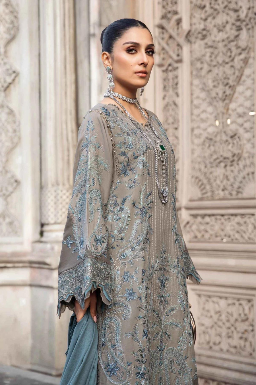 Dhanak 3-Piece Embroidered Dress D-GD 23