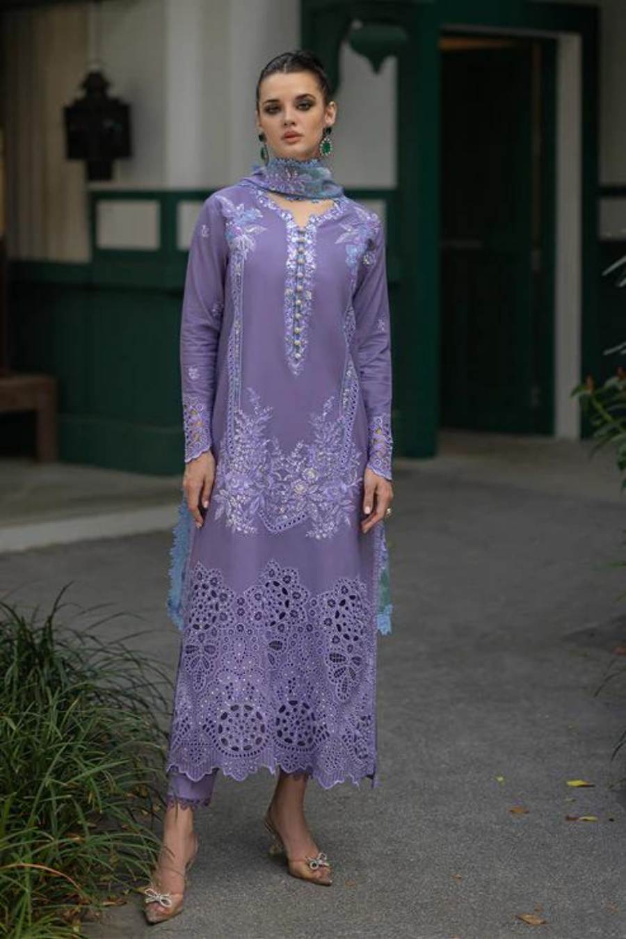 Dhanak 3-Piece Embroidered Dress D-GD 20