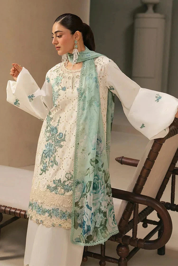 Poshak Villa 3 Piece Embroidered Dhanak | D-0399