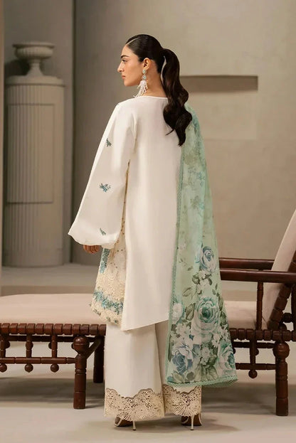 Poshak Villa 3 Piece Embroidered Dhanak | D-0399