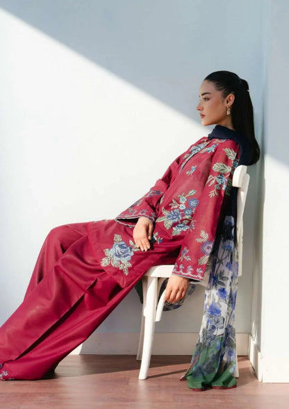 Baroque - 3PC Lawn Embroidered Suit - 603