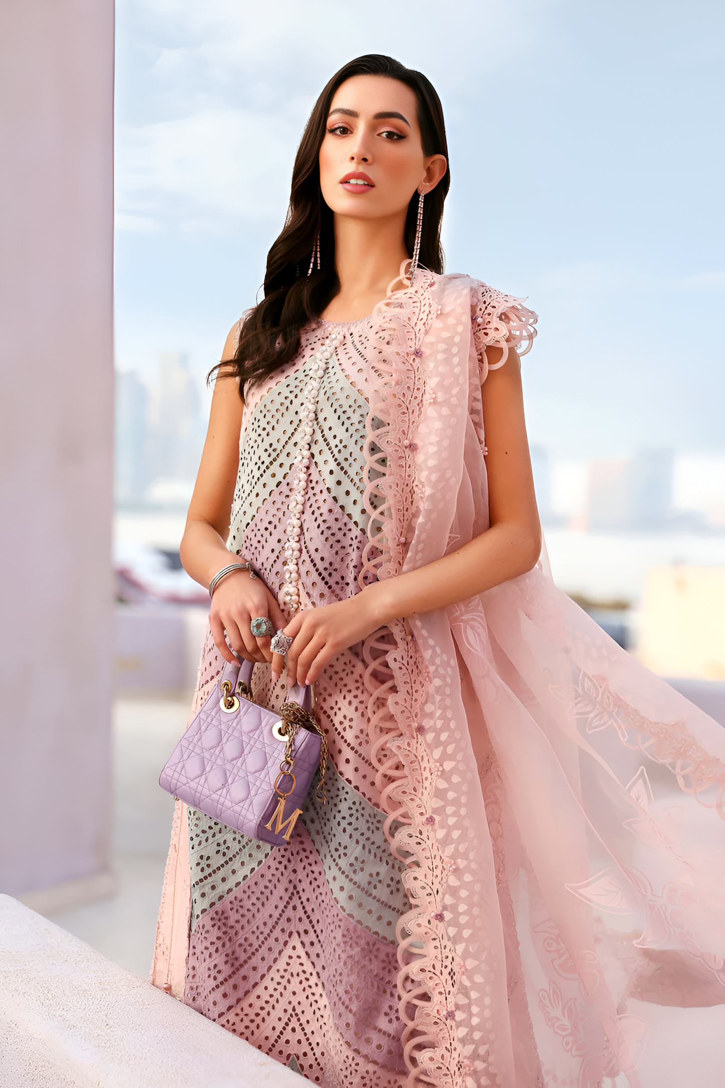 Maria B Luxury Lawn 3 Piece Embroidered PV-098