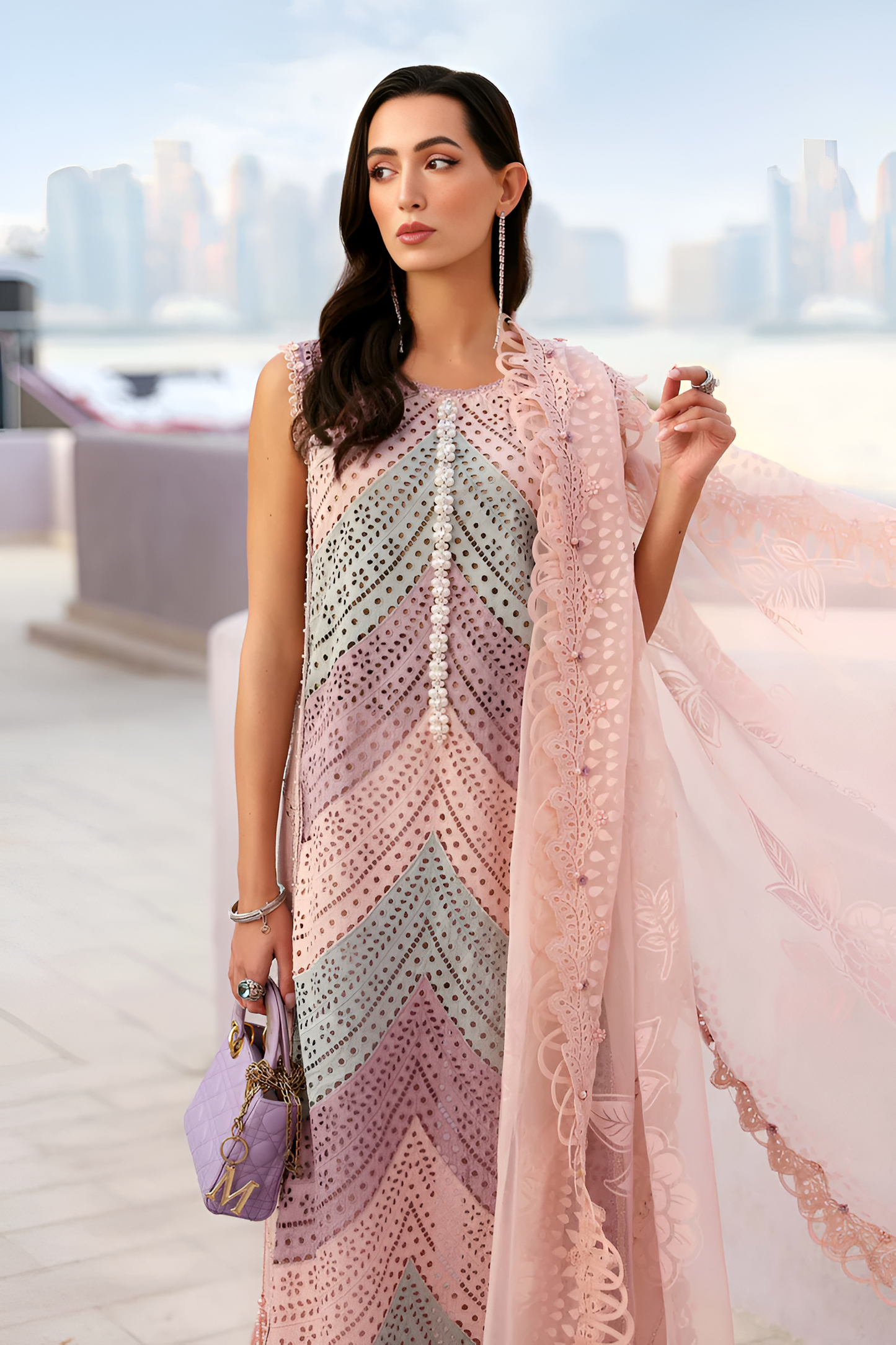 Maria B Luxury Lawn 3 Piece Embroidered PV-098