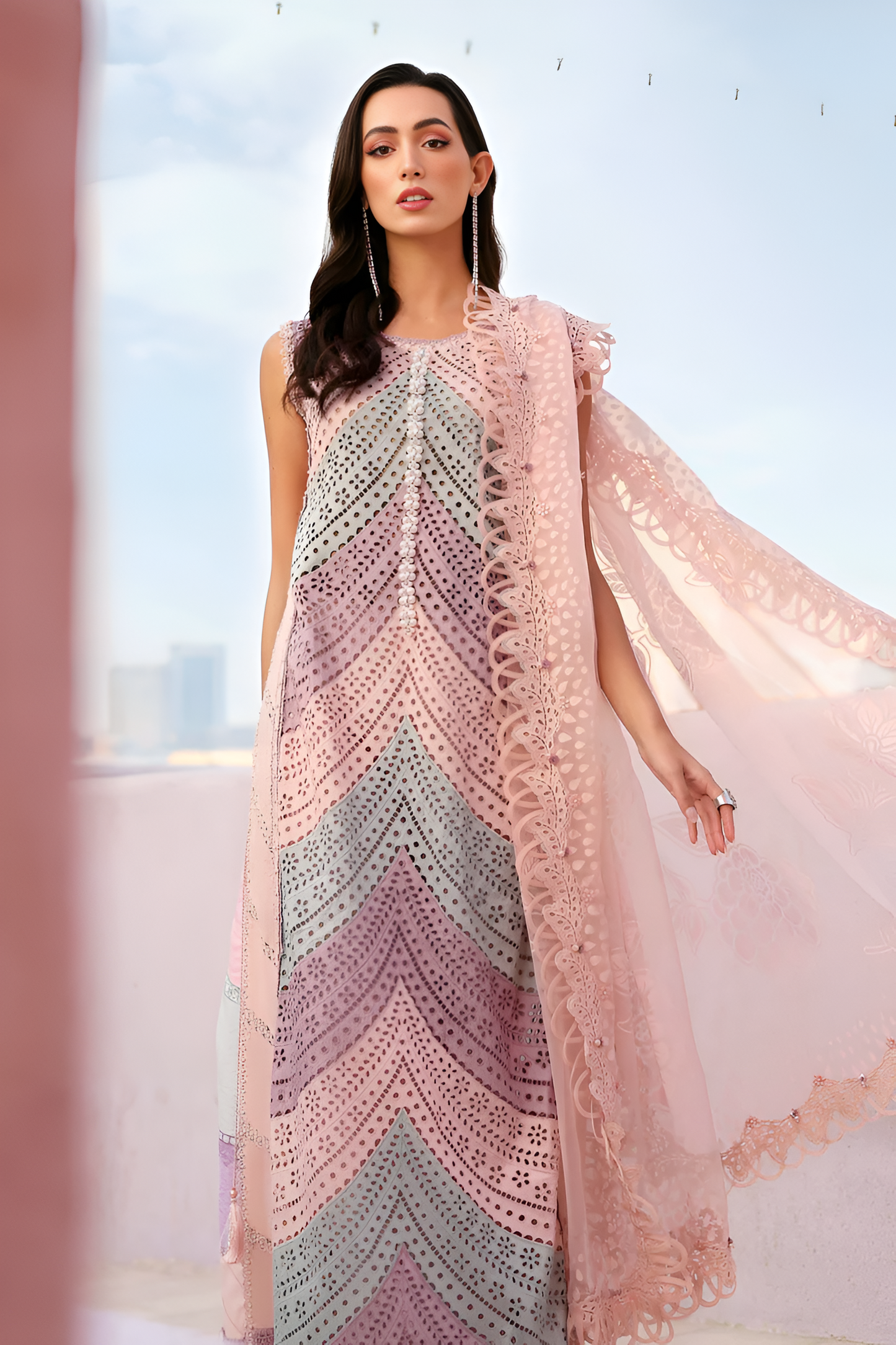 Maria B Luxury Lawn 3 Piece Embroidered PV-098