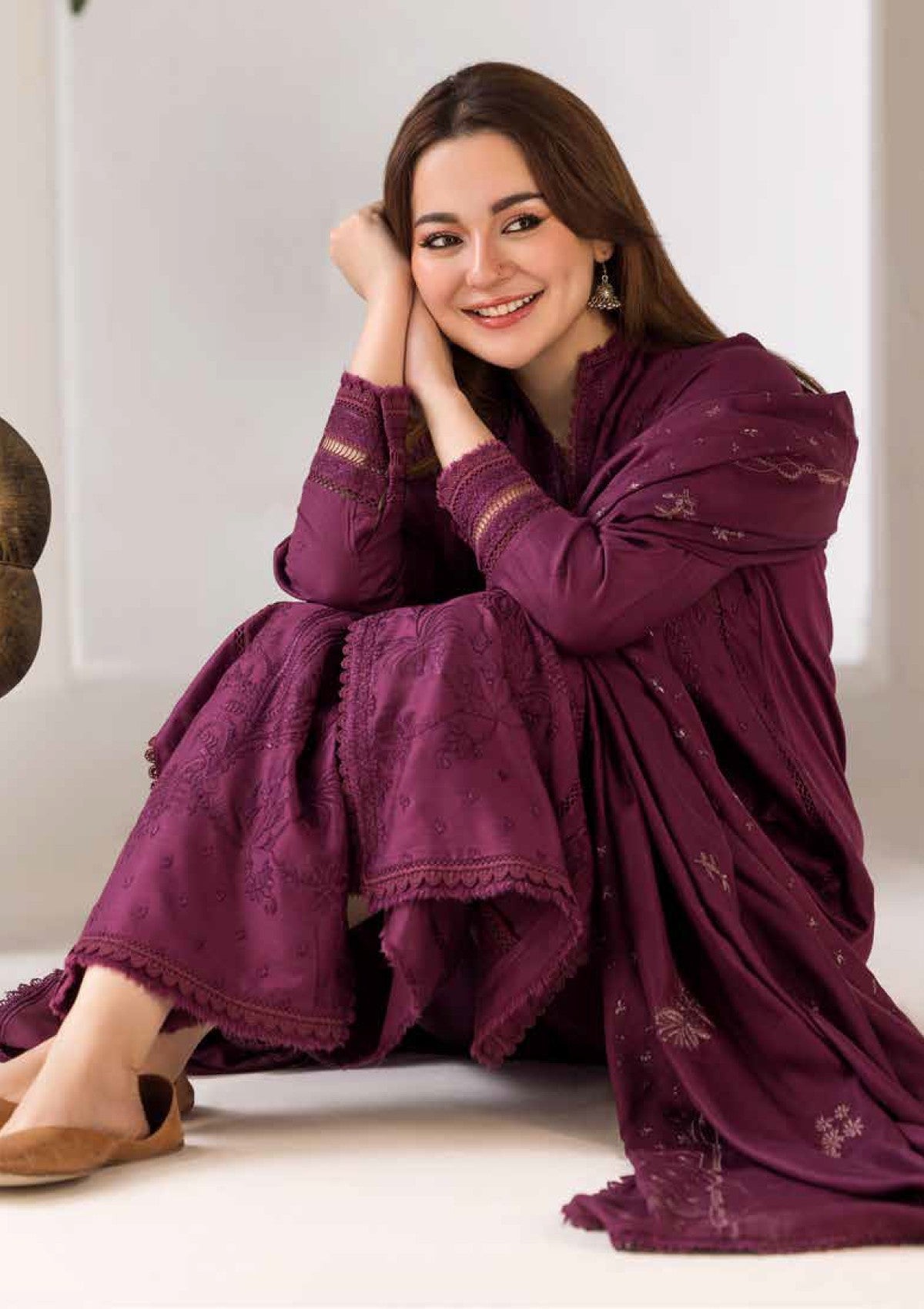 Dhanak 3-Piece Embroidered Dress D-GD 30
