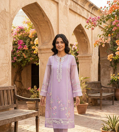 Poshak Villa 3 Piece Organza Dress PV-1024