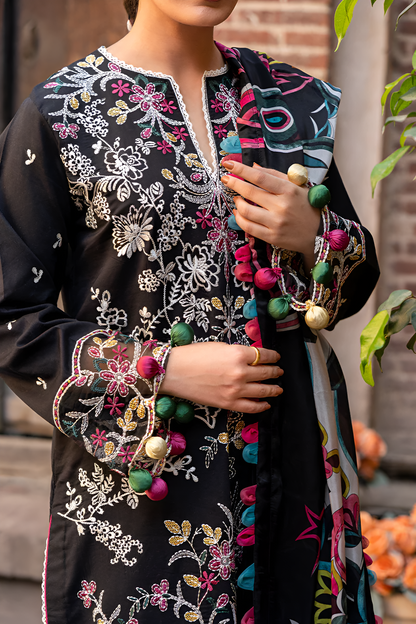 Mushq Embroidered Lawn 3 Piece PV-3035
