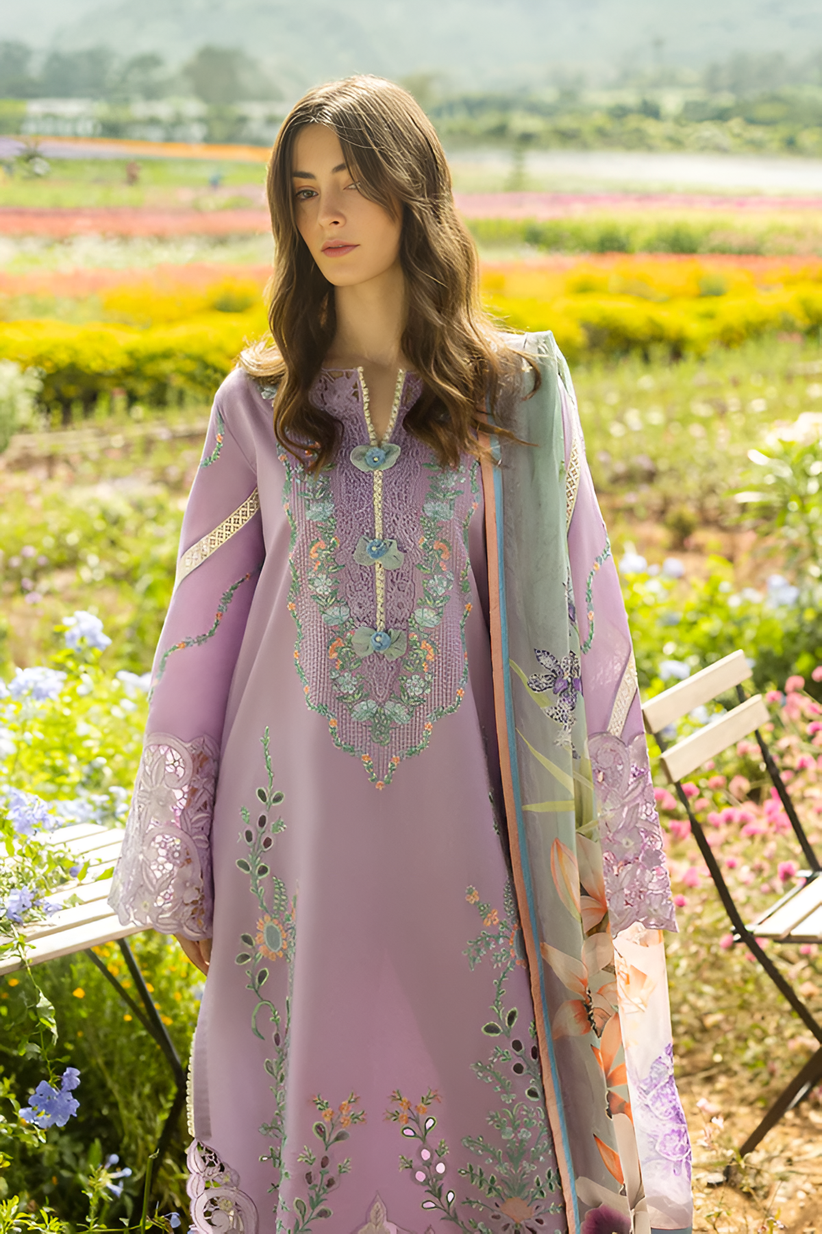 Mushq Embroidered Lawn 3 Piece PV-070