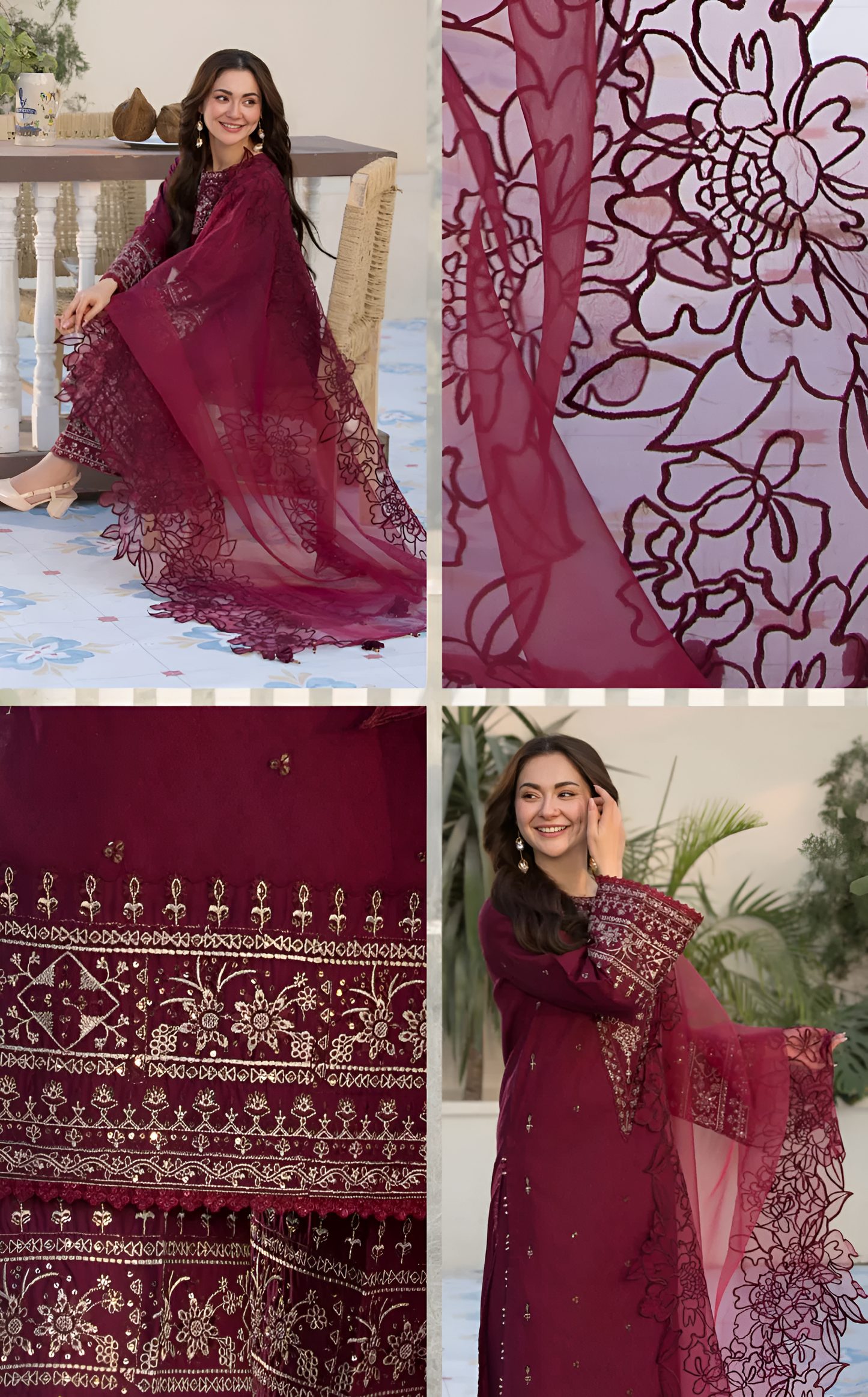 Poshak Villa 3 Piece Lawn Embroidered PV-044