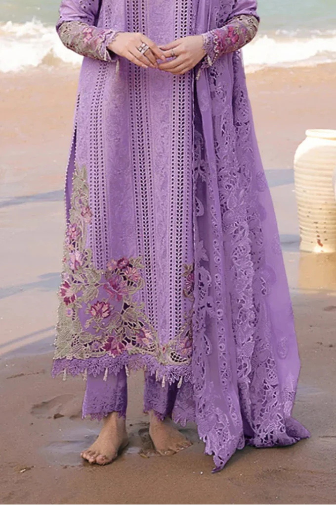 Qalamkar Chikenkari Embroidered 3 Piece Lawn PV-604