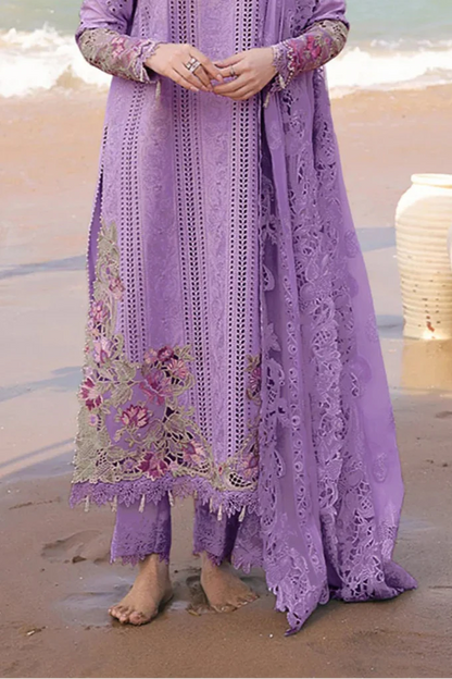 Qalamkar Chikenkari Embroidered 3 Piece Lawn PV-604