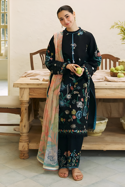 Zara Shahjahan Embroidered Lawn 3 Piece PV-3033