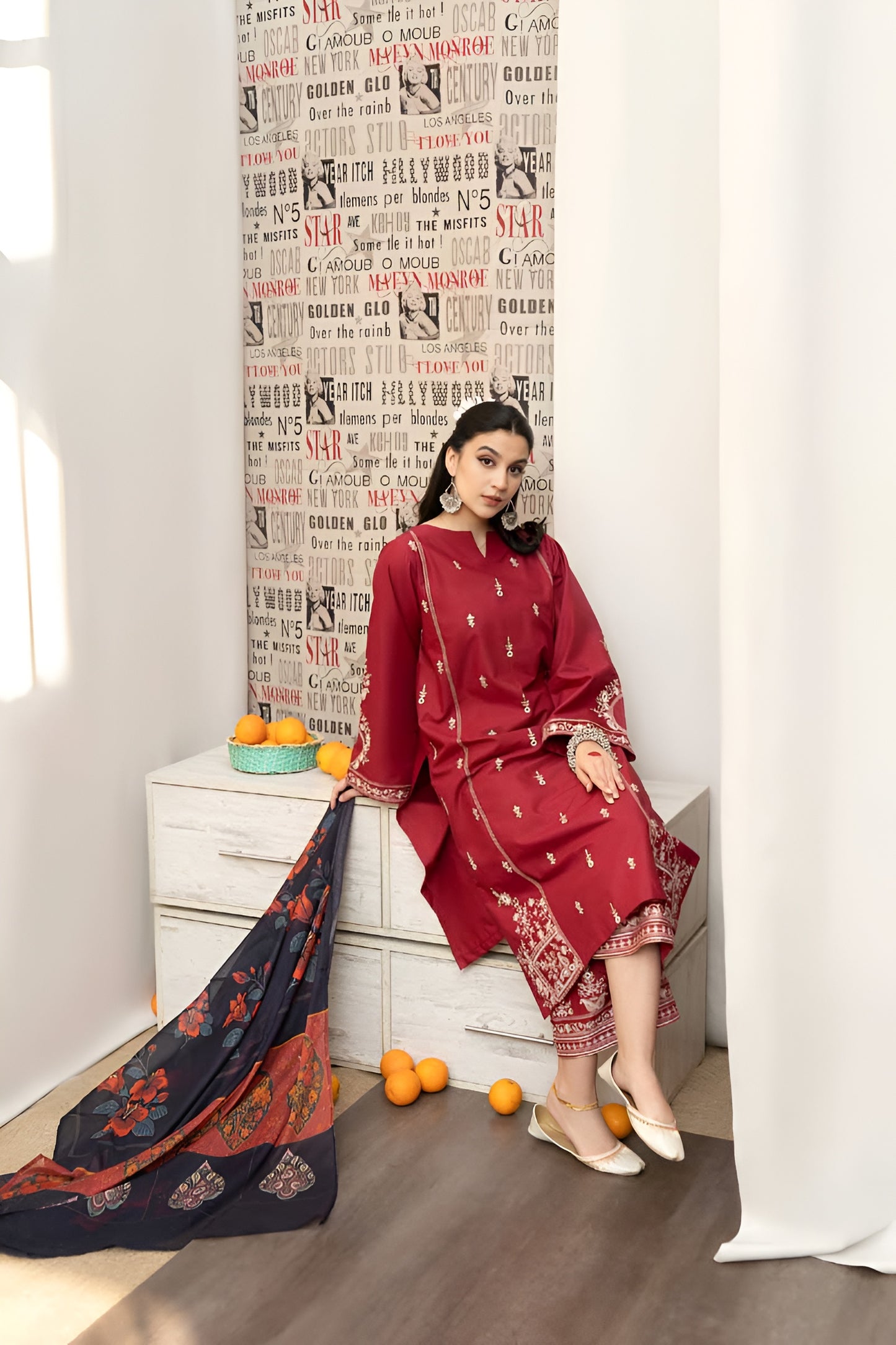 URGE 3 Piece Embroidered Lawn PV-060