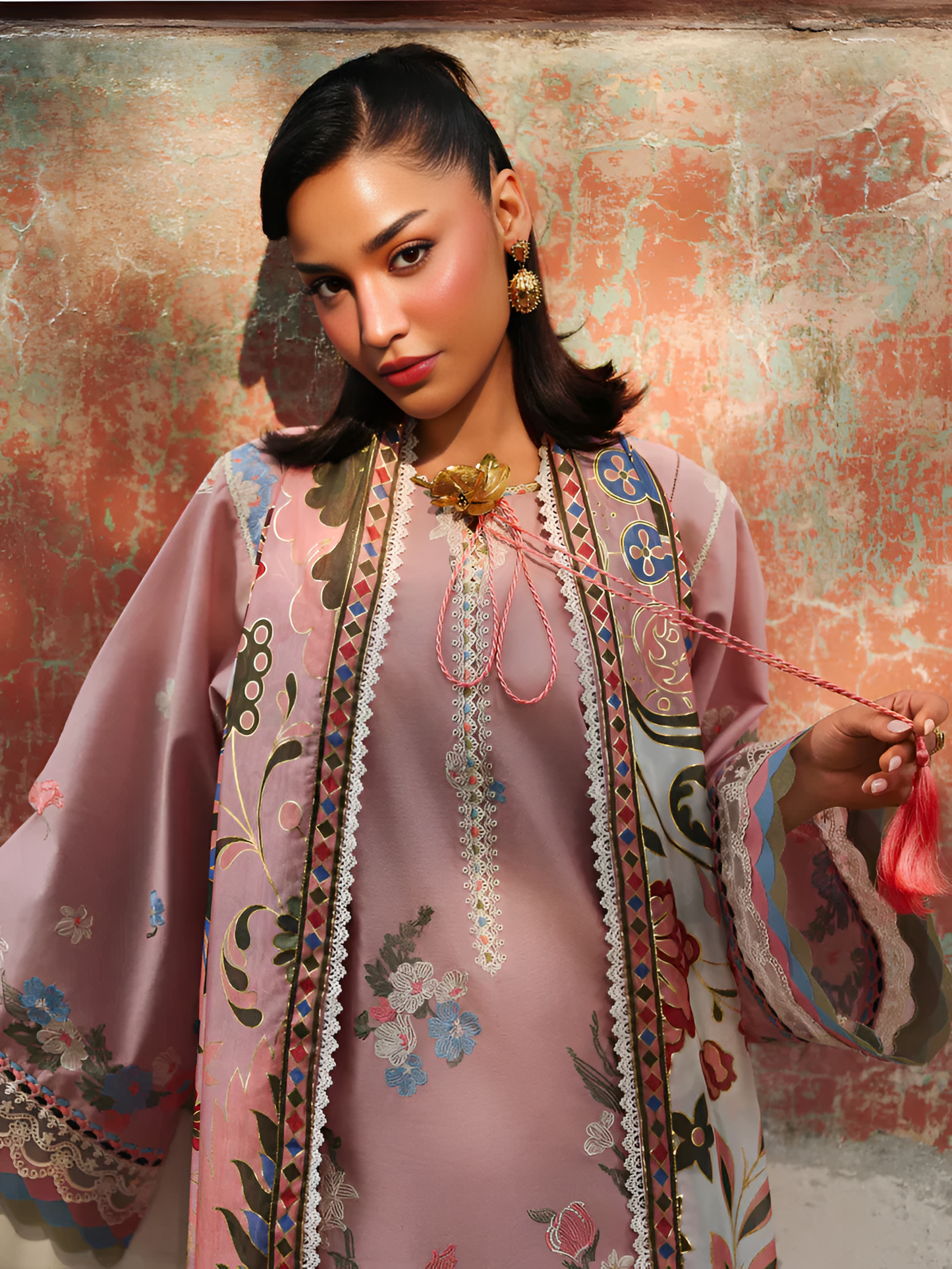 Bin ilyas Lawn Embroidered 3 Piece PV-3043