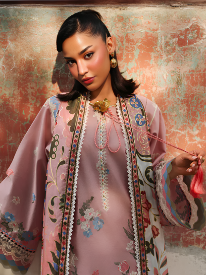 Bin ilyas Lawn Embroidered 3 Piece PV-3043
