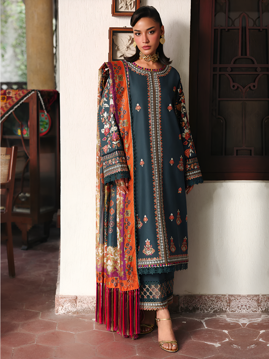 Bin ilyas Lawn Embroidered 3 Piece PV-3058