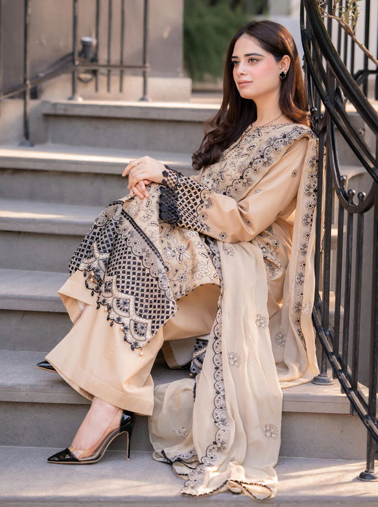 Jade 3 Piece Lawn Chickenkari Embroidered Suit PV-581