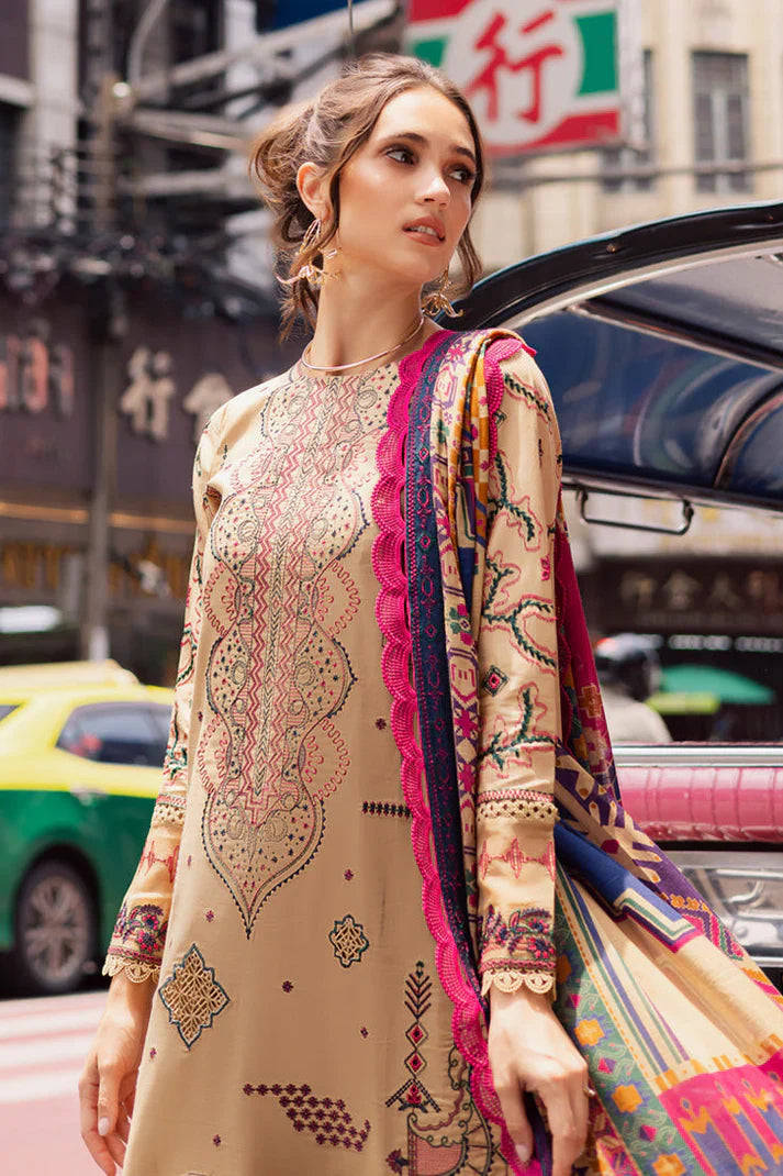 Marjjan Lawn 3 Piece Embroidered Dress PV-1021