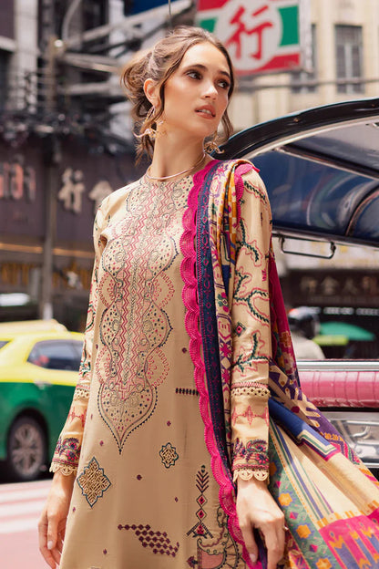 Marjjan Lawn 3 Piece Embroidered Dress PV-1021