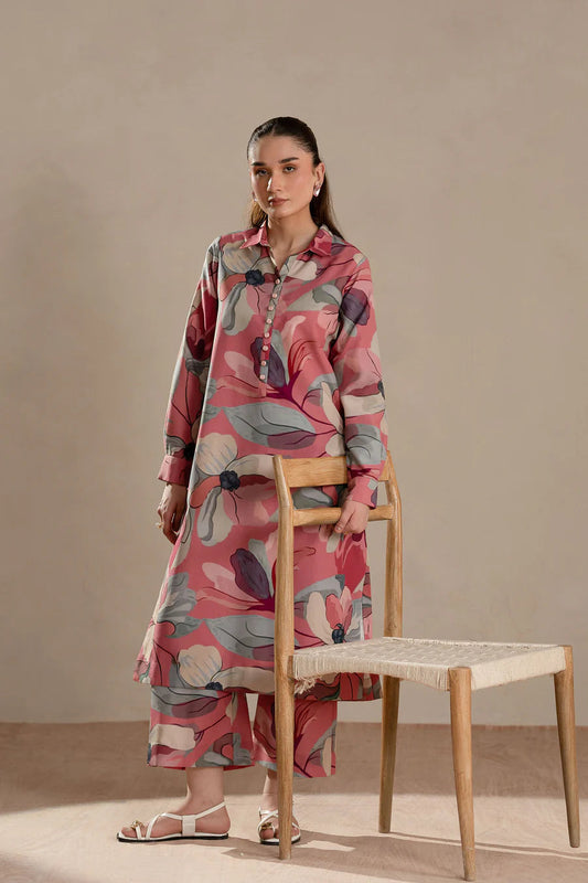 Silk Printed 2-Piece Dress D-730