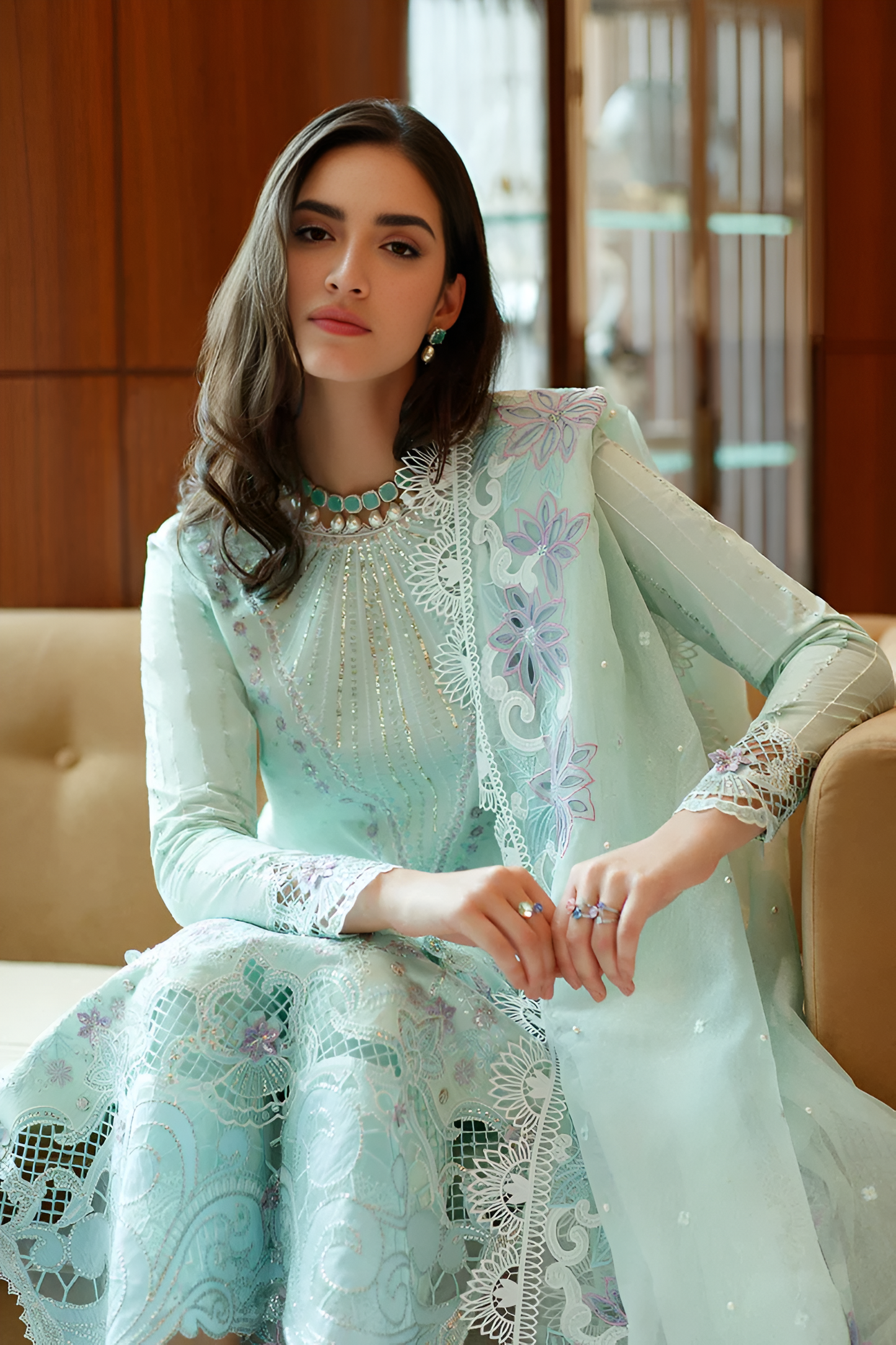 Mushq Embroidered lawn 3 Piece PV-3009