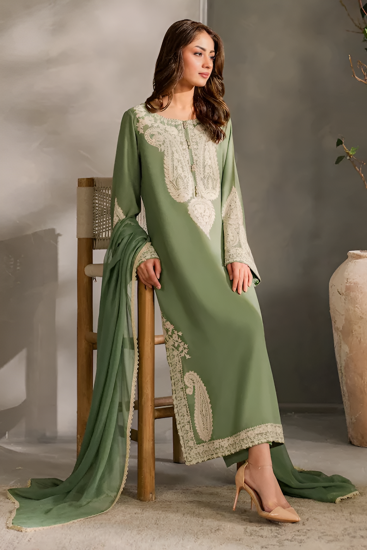 Poshak Villa 3 Piece Embroidered Lawn PV-097