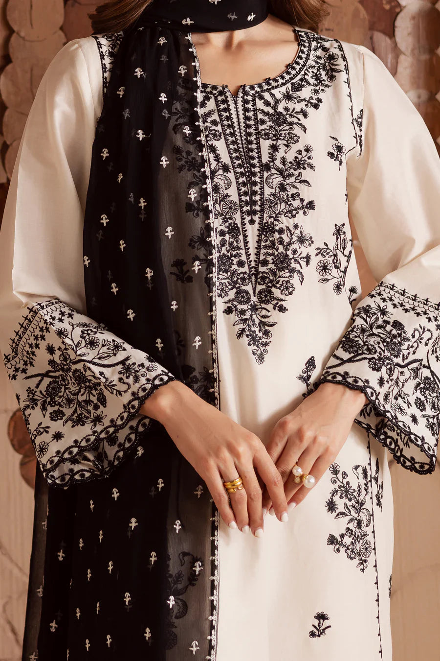 Poshak Villa Embroidered Lawn Dress PV-1019