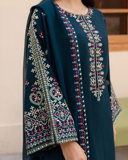 Poshak Villa Embroidered 3 Piece Lawn Suit PV-3270