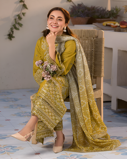 Poshak Villa Embroidered Lawn 3 Piece PV-119