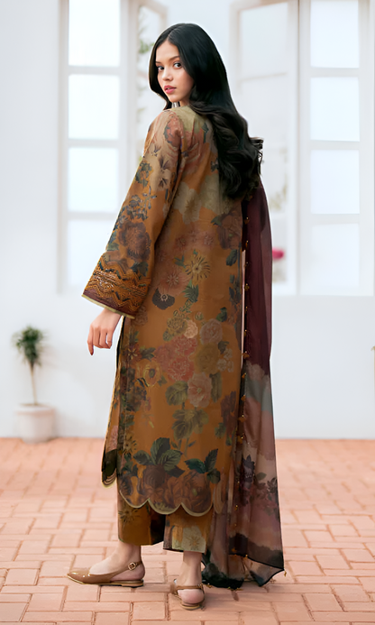 Baroque 3 Piece Lawn Suit PV-004