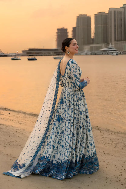 Faiza Saqlain Embroidered Lawn 3 Piece Frock PV-099