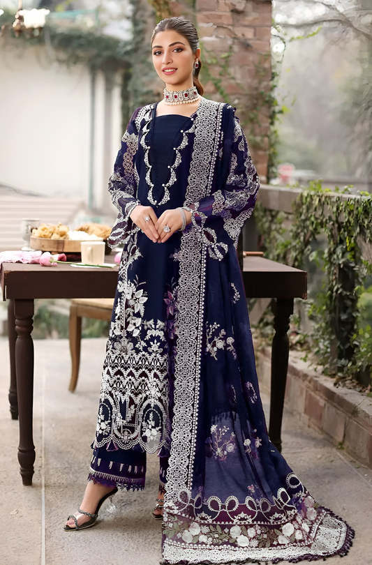 Poshak Villa Embroidered Lawn 3 Piece PV-4033
