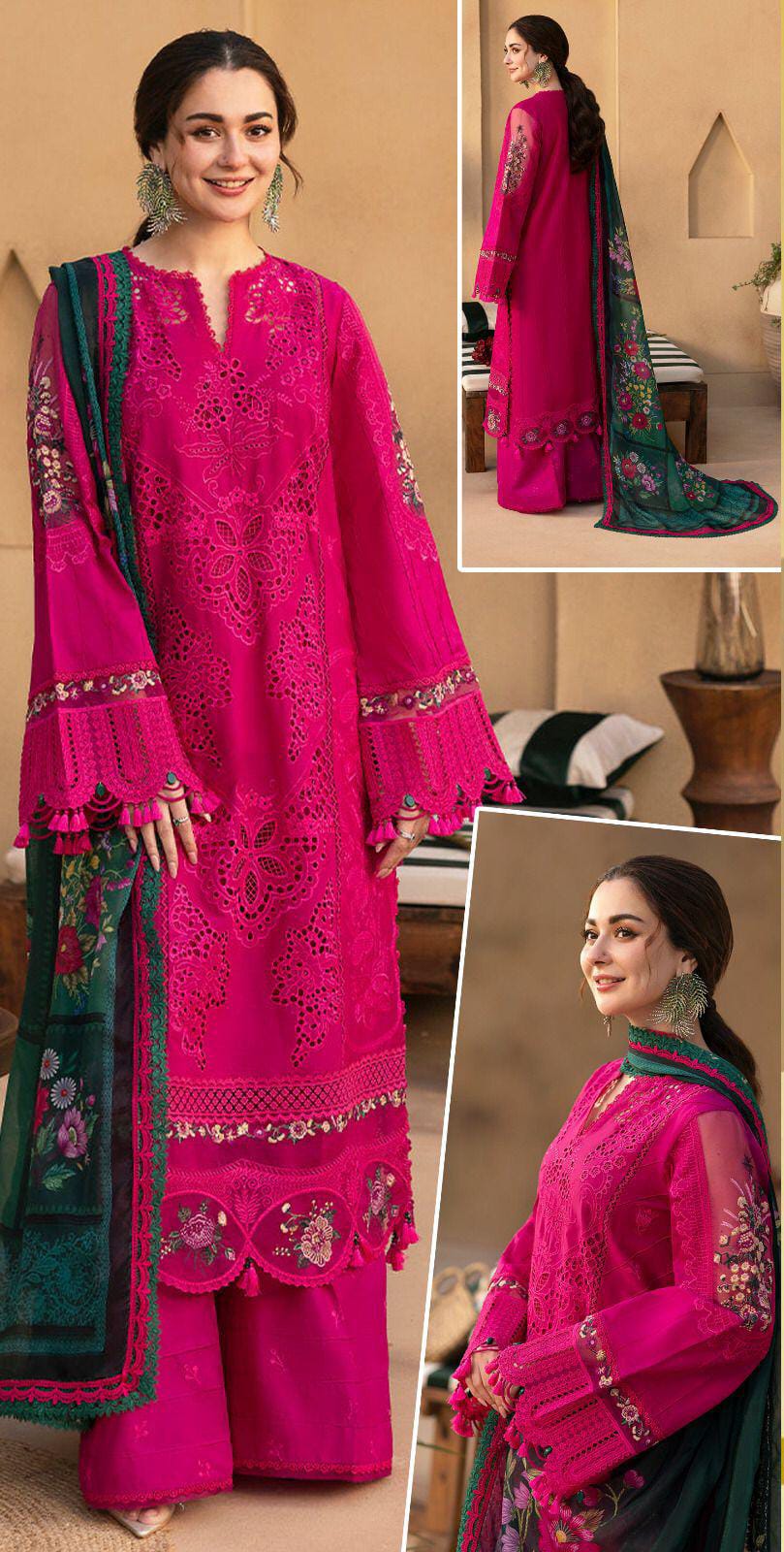 Poshak Villa 3 Piece Embroidered Lawn PV-1010