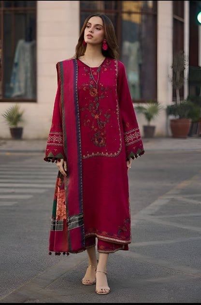 Poshak Villa Embroidered Lawn 3 Piece PV-4054