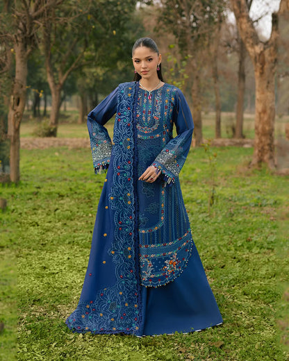 Poshak Villa Embroidered Lawn 3 Piece PV-4058