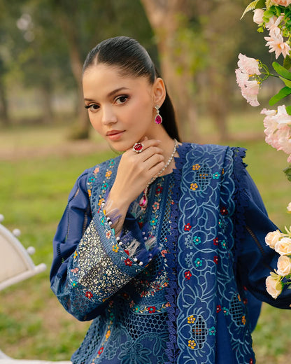 Poshak Villa Embroidered Lawn 3 Piece PV-4058