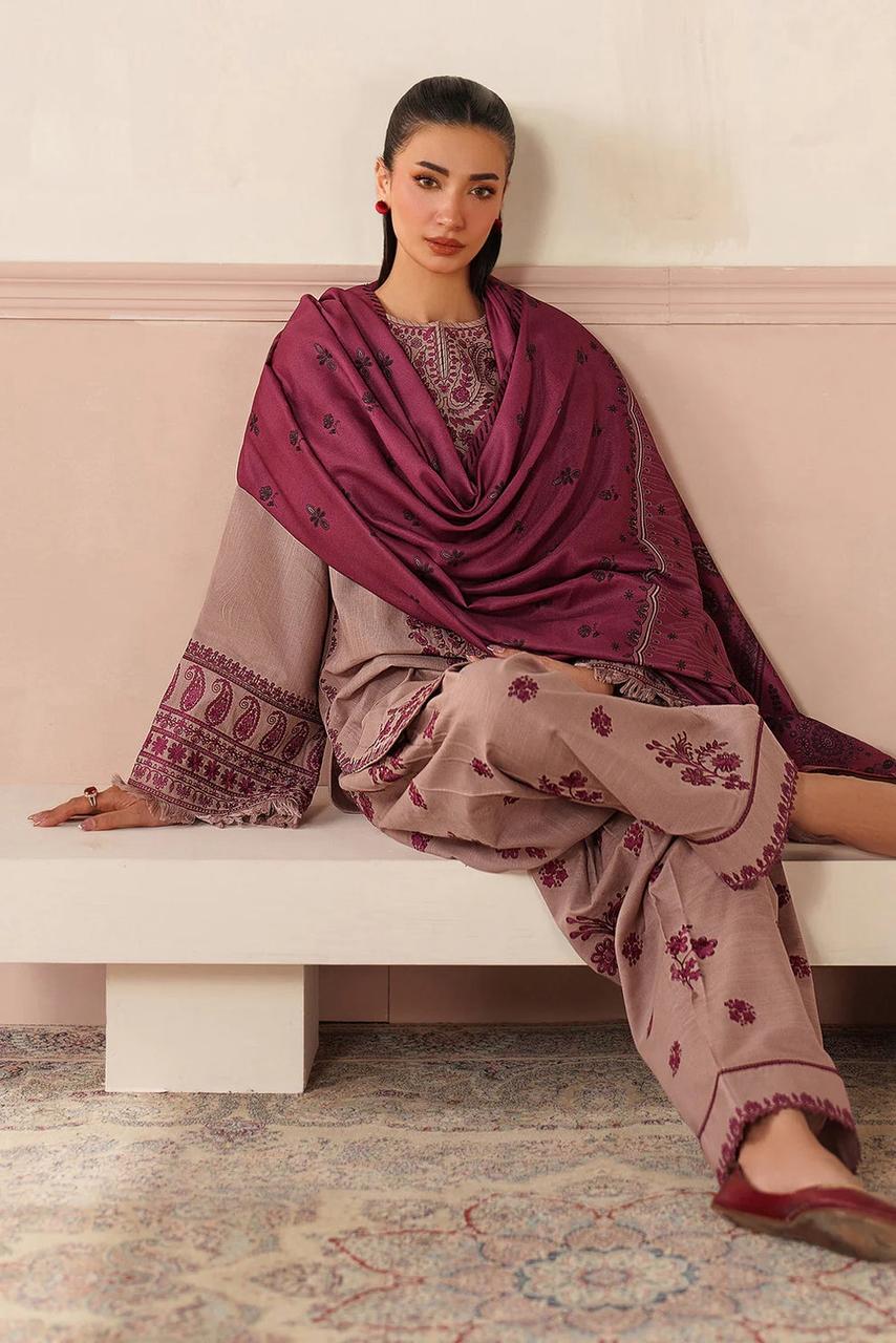 Baroque Embroidered Lawn 3 Piece Suit PV-1011