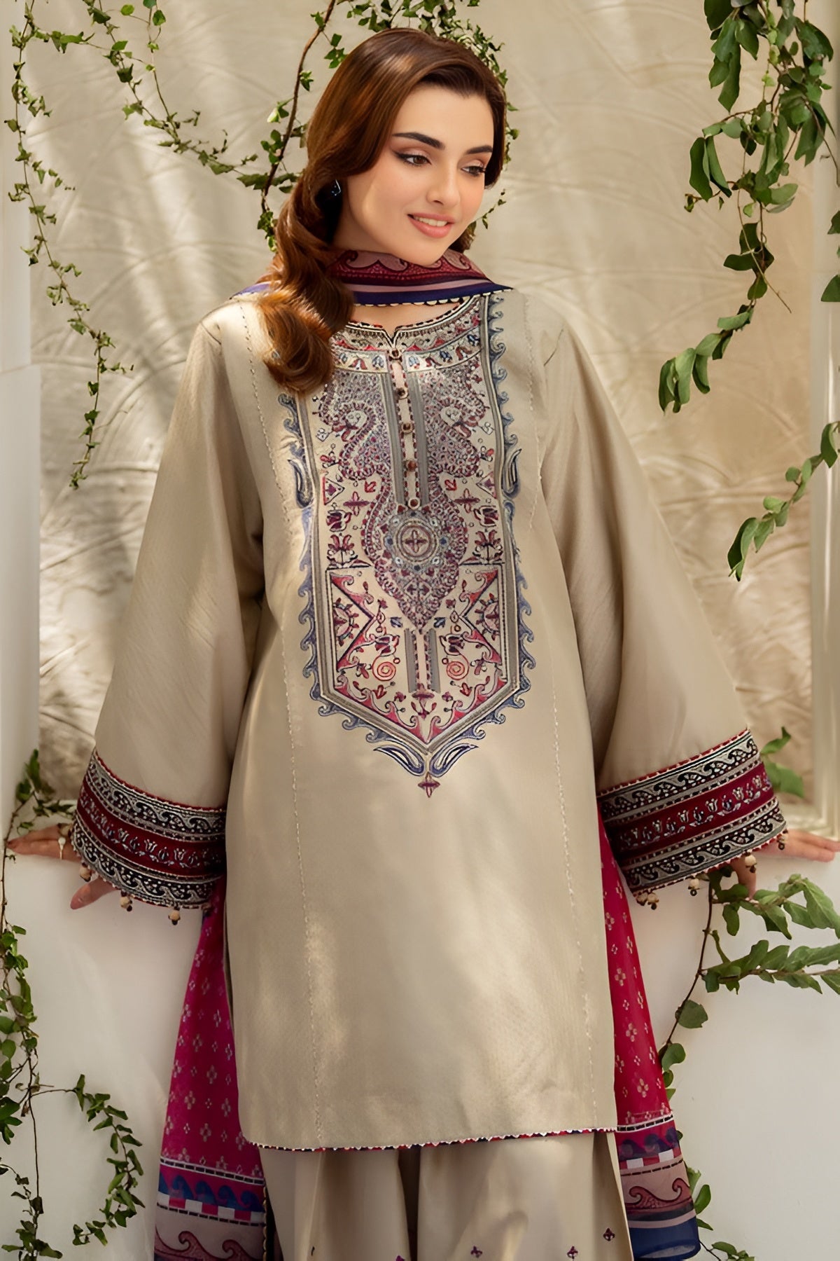Poshak Villa 3 Piece Embroidered Lawn PV-1013
