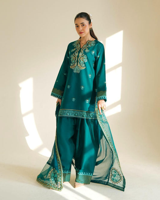 Poshak Villa Embroidered Lawn Dress PV-3272